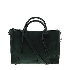 NWT Rebecca Minkoff dark Green suede tote Handbag